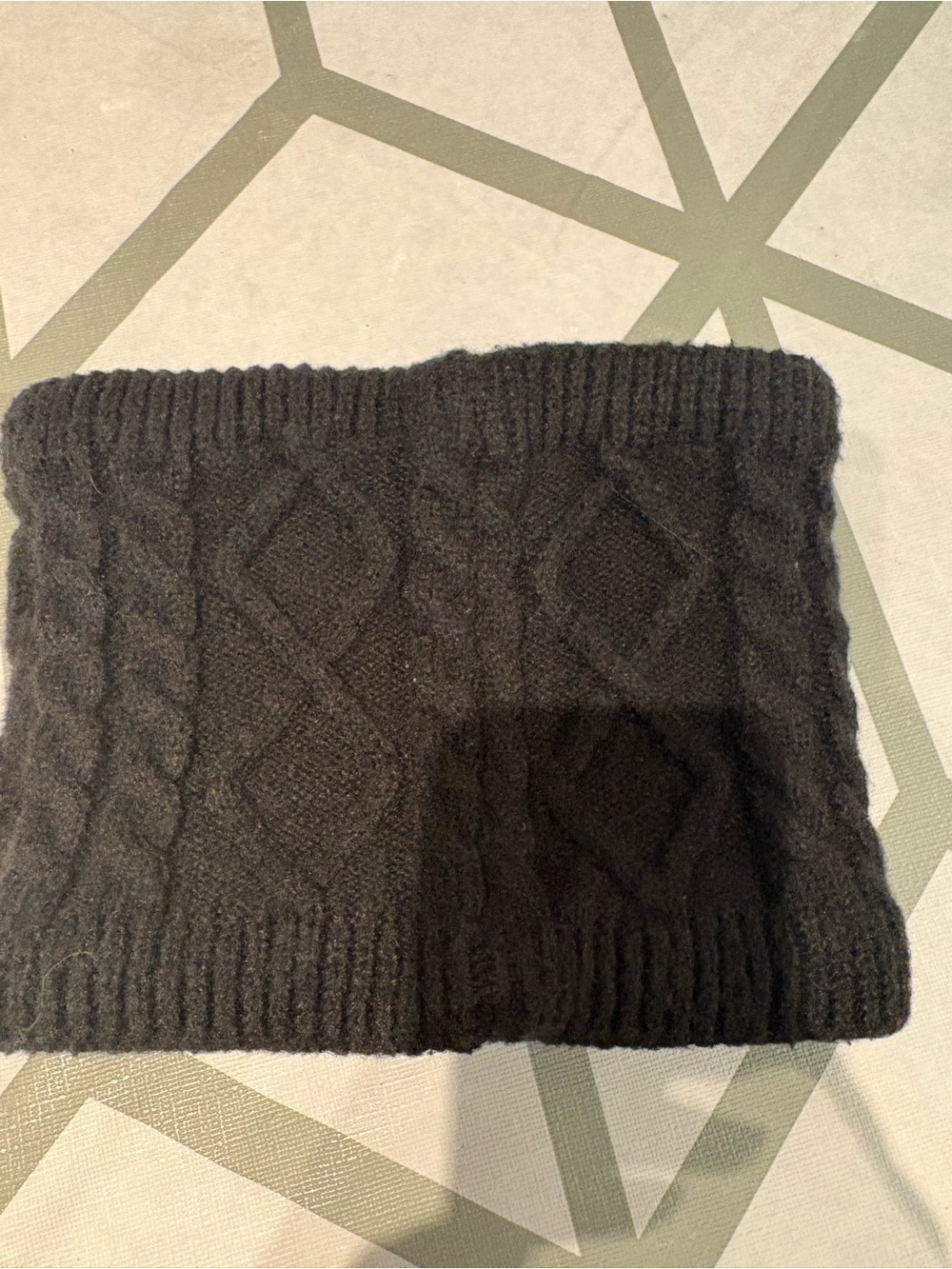 3/15$ Black Cable Knit Neck Warmer